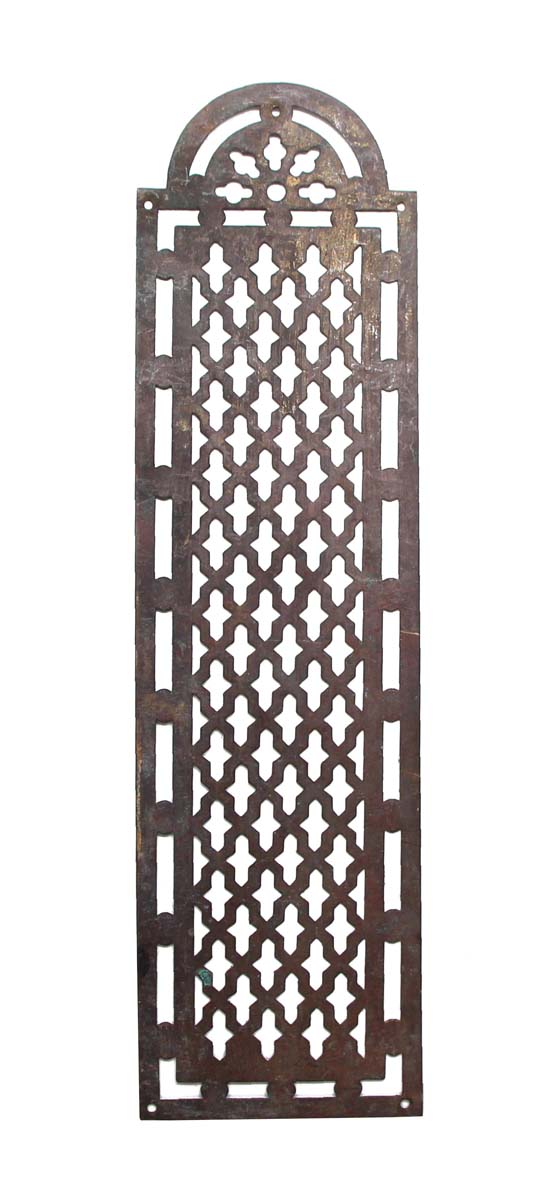 Push Plates - Antique 8.75 in. Traditional Cut Out Brass Door Push Plate