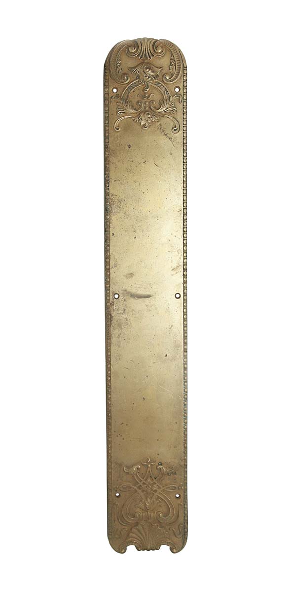 Push Plates - Antique Neoclassical 24.5 in. Bronze Door Push Plate