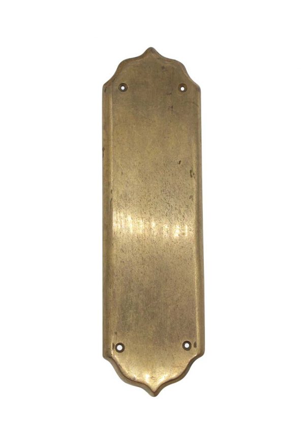 Push Plates - Antique Traditional Cast Brass 11 in. Door Push Plate
