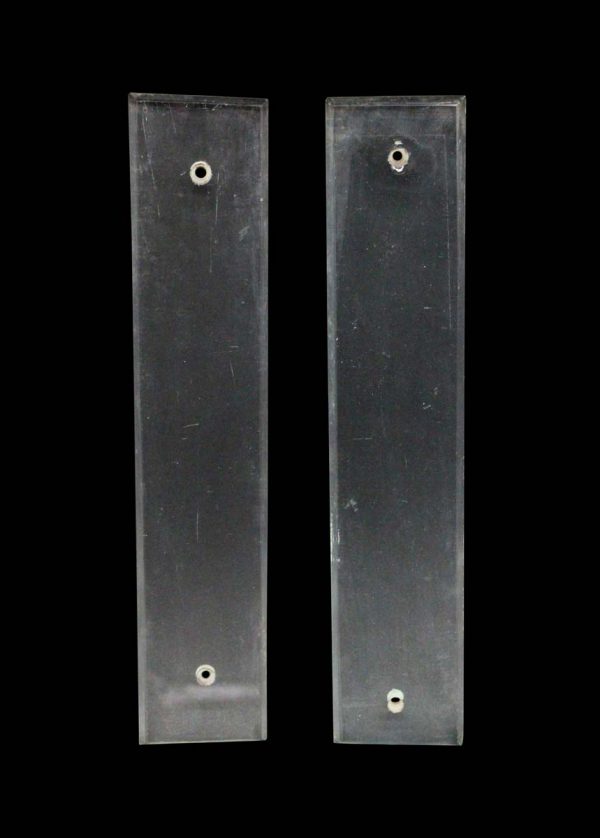 Push Plates - Pair of 11.5 in. Clear Glass Door Push Plates