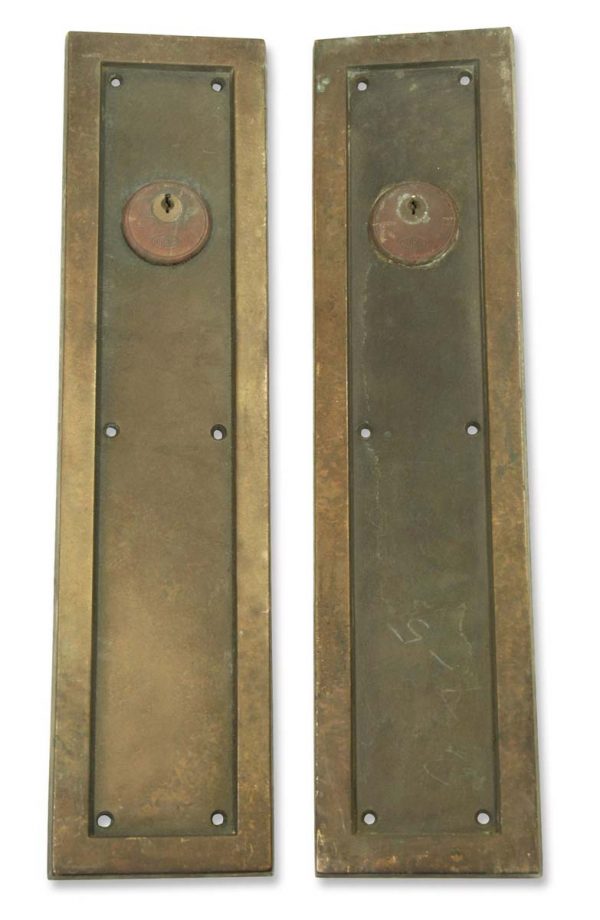 Push Plates - Pair of 16 in. Bronze Corbin Door Push Plates