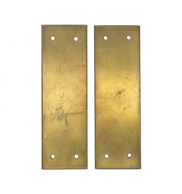 Push Plates - Pair of 7 in. Classic Cast Brass Door Push Plates