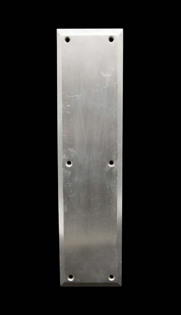 Push Plates - Sargent Nickel 14 in. Beveled Door Commercial Push Plate