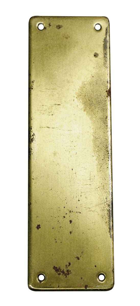 Push Plates - Vintage 10 in. Commercial Plain Brass Door Push Plate