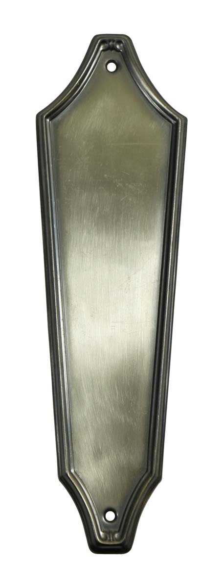 Push Plates - Vintage Art Deco 9.25 in. Nickel Door Push Plate