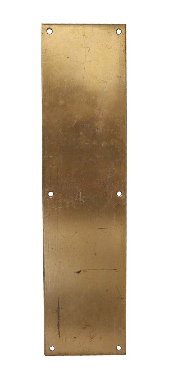 Push Plates - Vintage Commercial 16 in. Brass Door Push Plate
