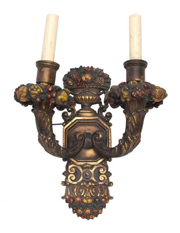 Sconces & Wall Lighting - Antique 2 Arm Bronze Gothic Wall Sconce