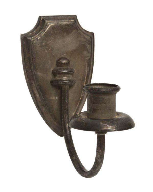 Sconces & Wall Lighting - Antique Federal 1 Arm Silvered Wall Sconce