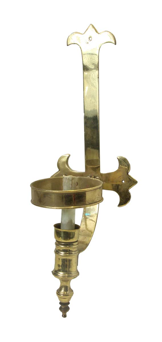 Sconces & Wall Lighting - Antique Polished Ecclesiastical Brass Wall Sconce