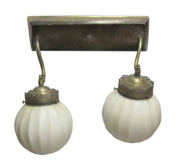 Sconces & Wall Lighting - Antique Traditional Brass 2 Arm Down Light Bathroom Wall Sconce