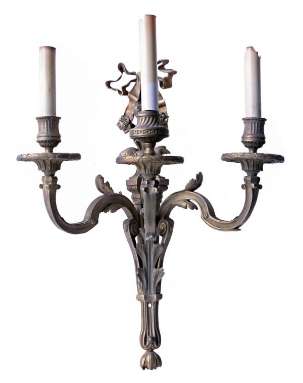 Sconces & Wall Lighting - Antique Victorian Bronze 3 Arm Wall Sconce