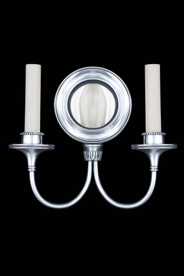 Sconces & Wall Lighting - Colonial Nickel Over Brass Bulls Eye Wall Sconce