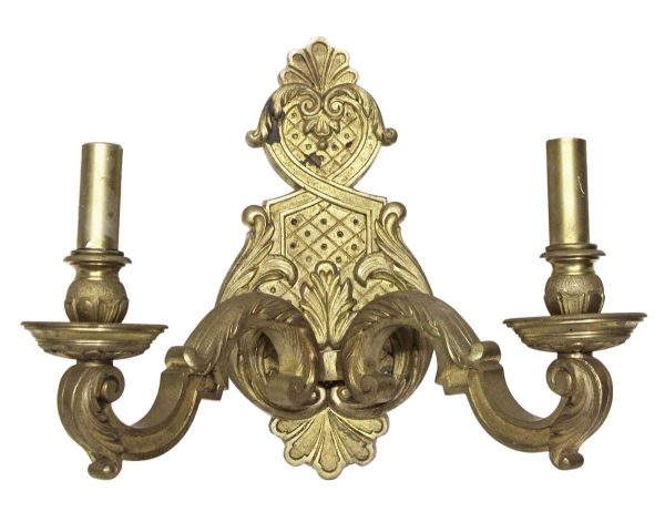 Sconces & Wall Lighting - English Regency Bronze 2 Arm Gilded Wall Sconce