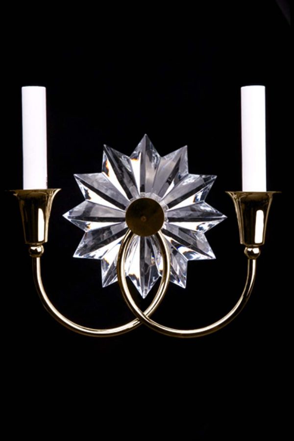 Sconces & Wall Lighting - French Modern Brass & Crystal Star Wall Light