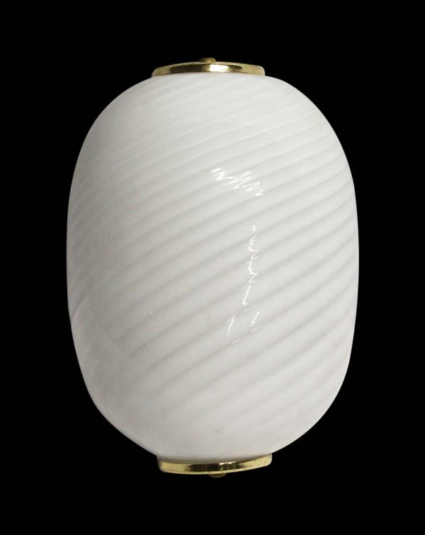 Sconces & Wall Lighting - Modern White Murano Glass & Brass Wall Sconce