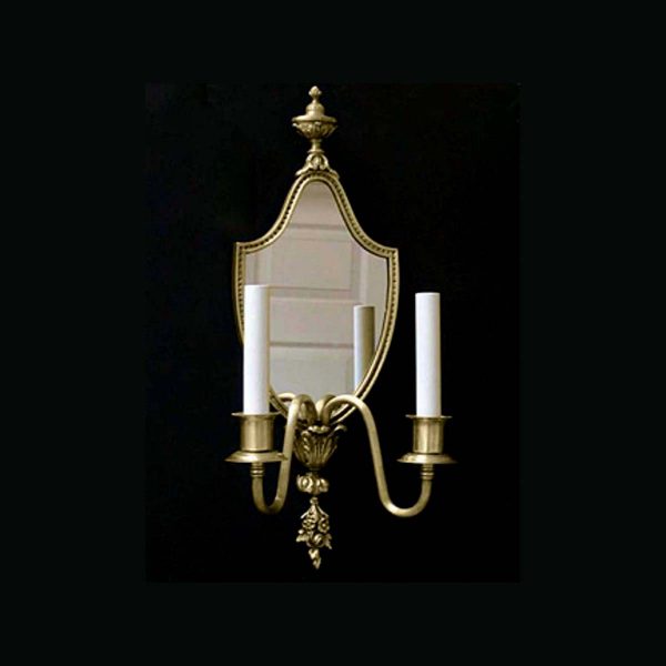 Sconces & Wall Lighting - Neoclassical Mirror Back Wall Sconce