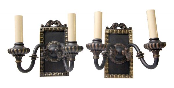 Sconces & Wall Lighting - Pair of 1920s Antique Tudor Wall Sconces