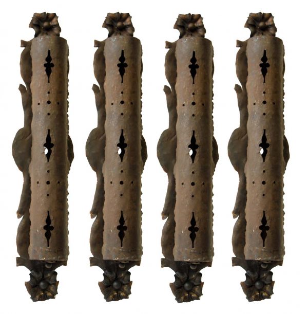Sconces & Wall Lighting - Set of 1920s Hand Hammered Metal Arts & Crafts Wall Sconces