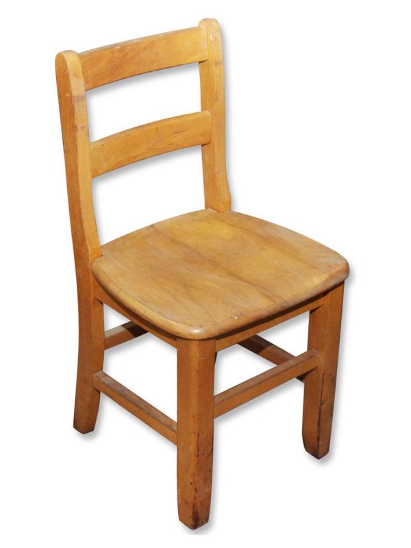 Seating - Reclaimed Light Tone Oak Childrens School Chair