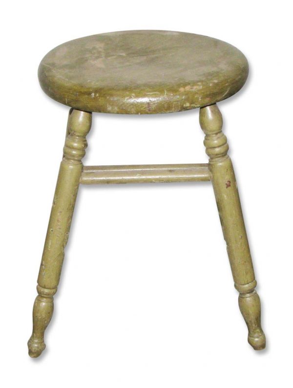 Seating - Vintage Painted Grass Green Wooden Step Stool