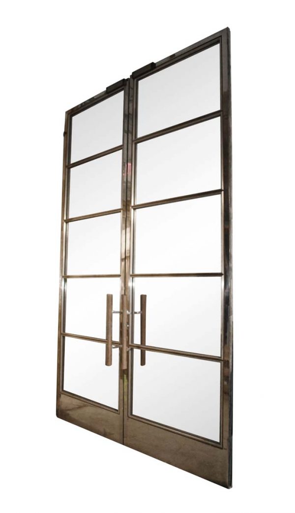 Specialty Doors - Pair of Modern 5 Lite Steel Commercial Doors 133 x 84