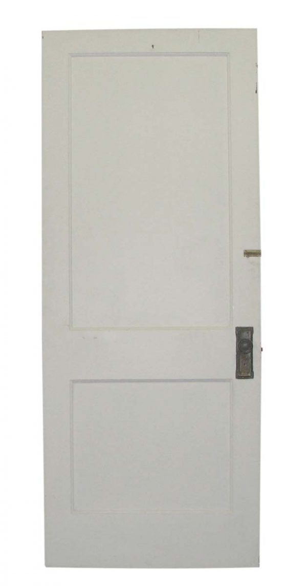Standard Doors - Vintage 2 Pane White Wood Privacy Door 78.75 x 31.625