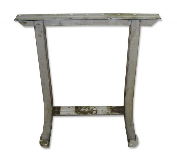 Table Bases - 1950s Gray Steel Factory Industrial Leg