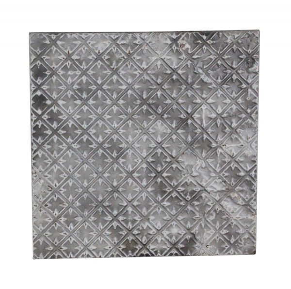 Tin Panels - Handmade Washed Gray & White Antique Tin Panel