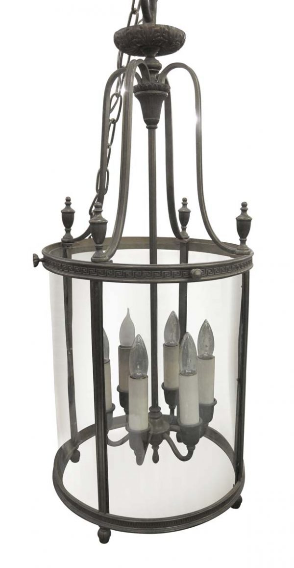 Wall & Ceiling Lanterns - 1910s Bronze 6 Light Neoclassical Ceiling Lantern
