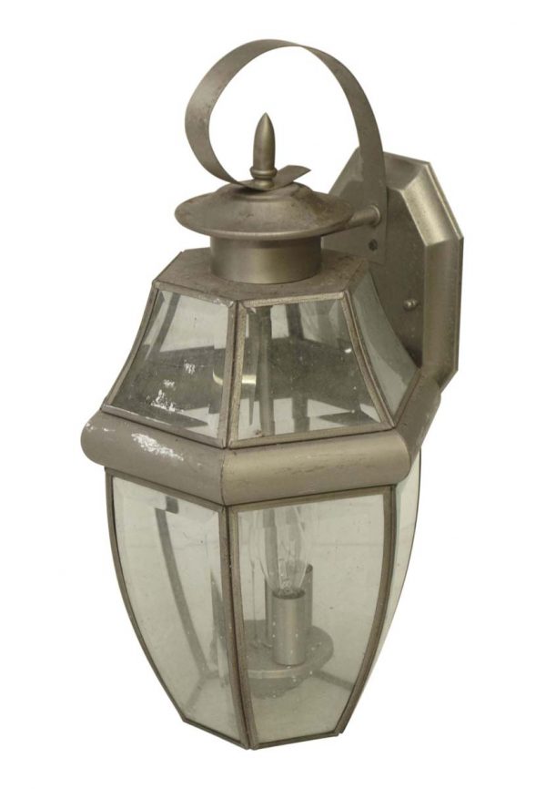 Wall & Ceiling Lanterns - 1960s Pewter Colored Wall Mount Wall Lantern