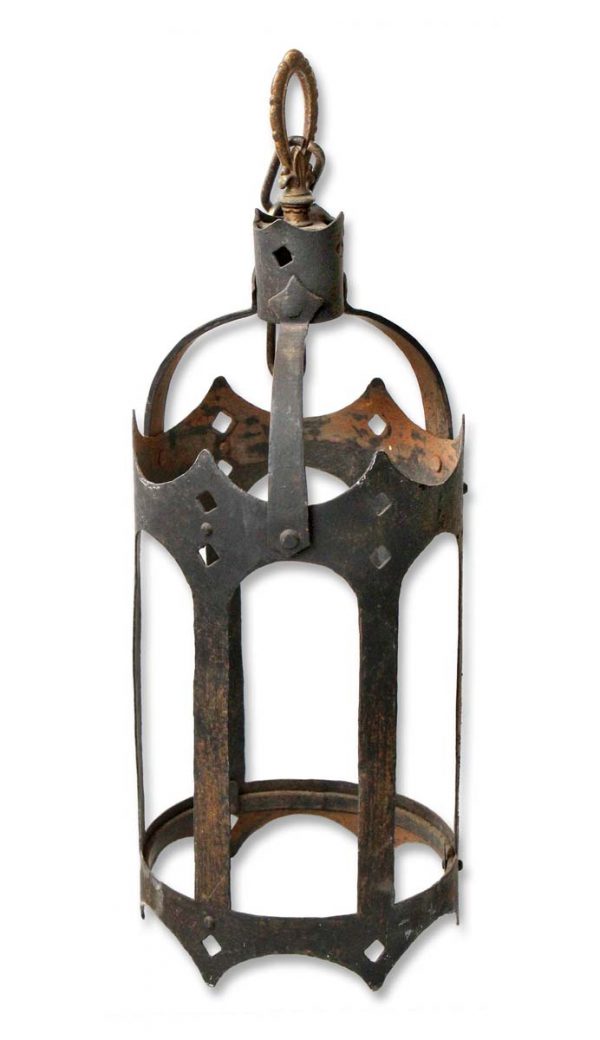 Wall & Ceiling Lanterns - Antique Gothic Wrought Iron Ceiling Lantern