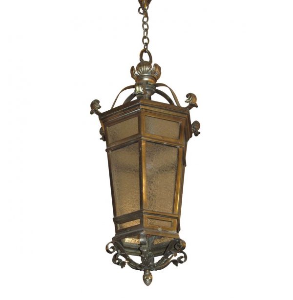 Wall & Ceiling Lanterns - Antique Traditional Large Bronze Ceiling Lantern