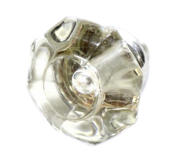 Cabinet & Furniture Knobs - Antique Mercury Dot Glass Cabinet Knob with Star Detail