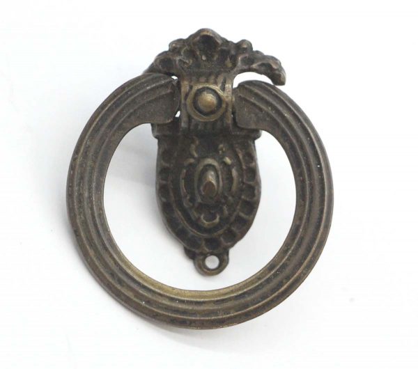 Cabinet & Furniture Pulls - Antique Victorian Brass Ring Drawer Pull