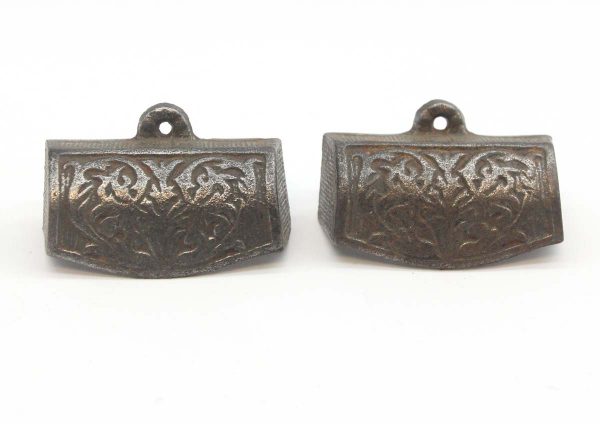 Cabinet & Furniture Pulls - Pair of Victorian 3 in. Cast Iron Cup Drawer Pulls