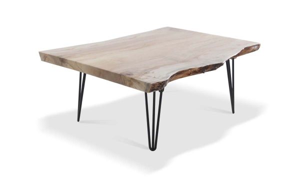 Farm Tables - Handmade Live Edge Maple Coffee Table with Hairpin Legs