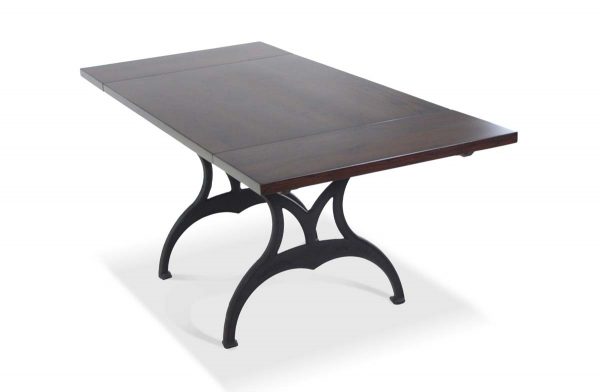 Farm Tables - Reclaimed Oak & Iron New York Legs Dining Table with 2 Extensions