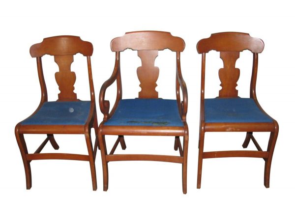 Kitchen & Dining - Set of 3 Classic Maple Dining Chairs