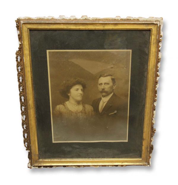 Photographs - Antique Sepia Couple Framed Print