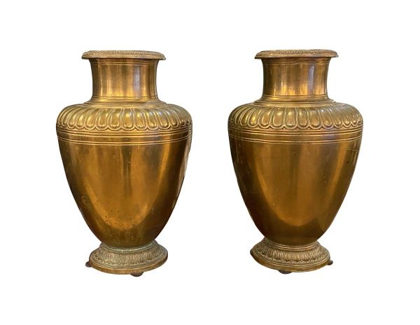 Vases & Urns - Pair of 20th Century Bronze Tiffany Signed Urns