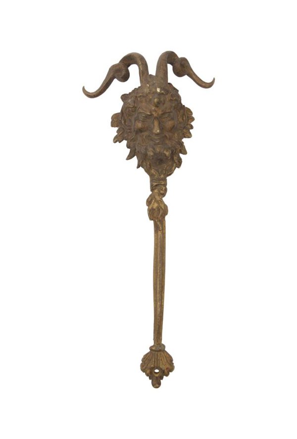 Applique - Antique Figural Horned Bronze Corner Applique