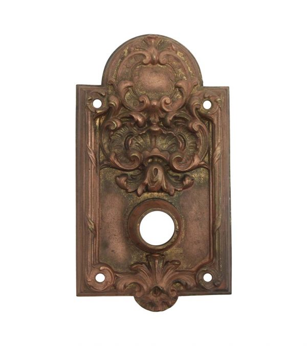 Back Plates - Antique Yale & Towne Copper Plated Bronze Door Back Plate