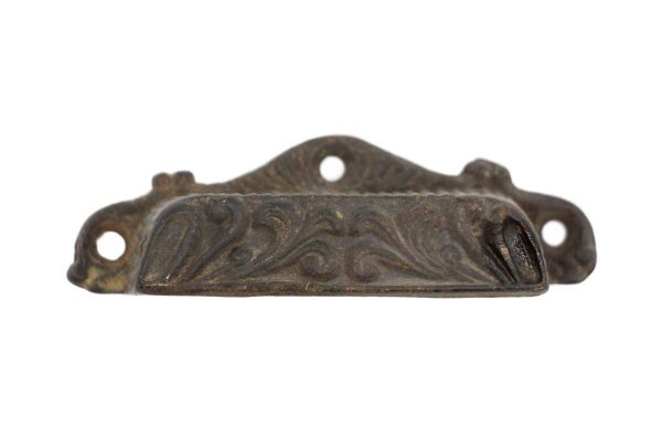 Cabinet & Furniture Pulls - Antique 3.75 in. Victorian Cast Iron Drawer Bin Pull