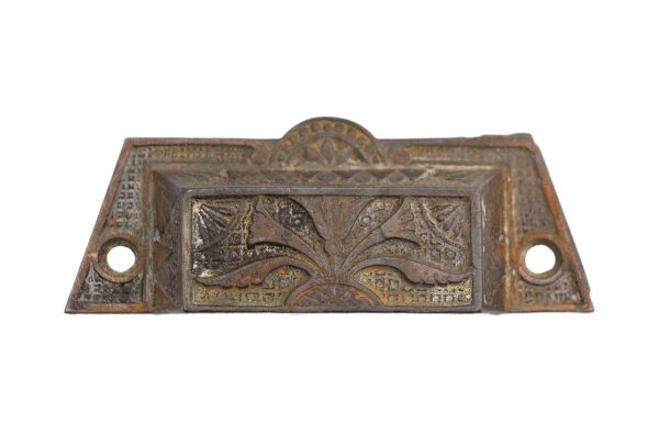 Cabinet & Furniture Pulls - Antique 4.125 in. Cast Iron Aesthetic Bin Pull