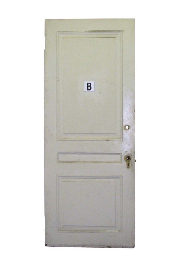 Commercial Doors - Vintage 3 Pane Metal Clad Apartment Door 89.5 x 35.25