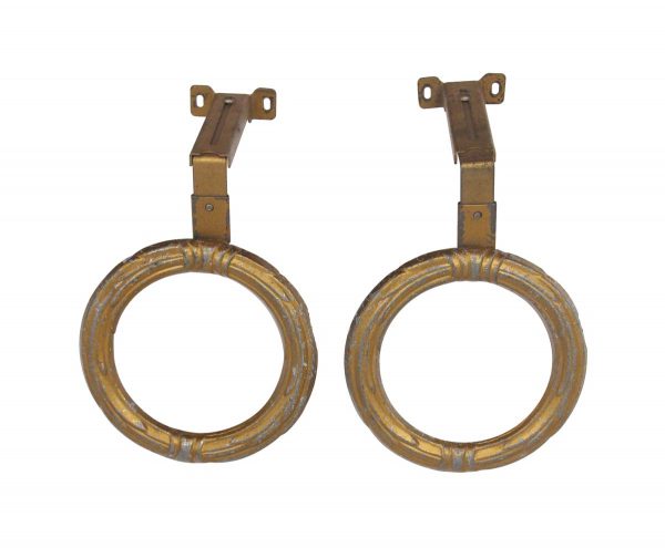 Curtain Hardware - Pair of Brass Traditional Curtain Tie Backs
