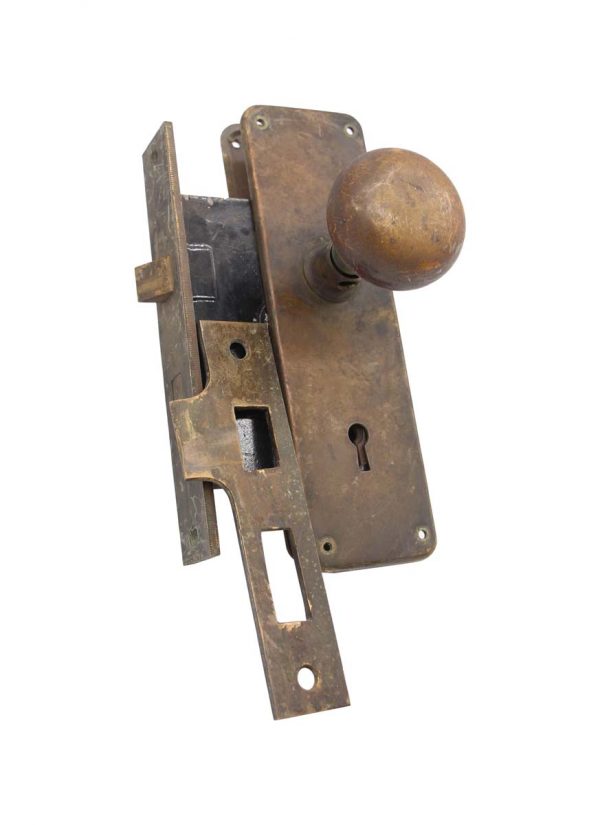 Door Knob Sets - Antique Bronze Door Knob Set with Reading Mortise Lock