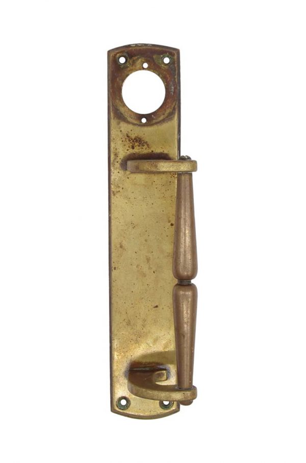 Door Pulls - Antique Traditional 10.375 in. Right Hand Brass Door Pull Handle