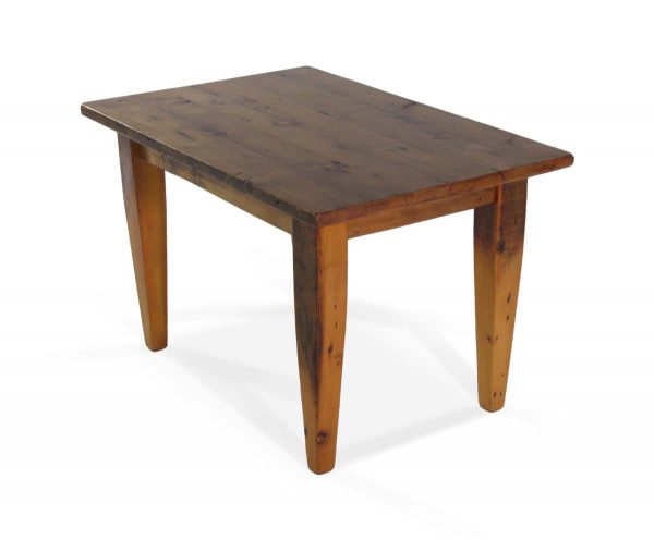 Farm Tables - Handmade 4 ft Natural Pine Tapered Legs Farm Dining Table