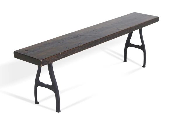Farm Tables - Handmade 5 ft Pine Provincial Bench with NY Cast Iron Legs